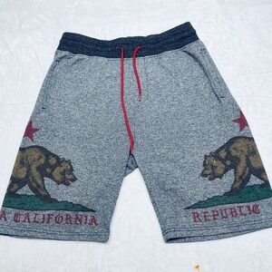 Brooklyn Cloth Shorts Mens Tagged M Gray California Bear Drawstring